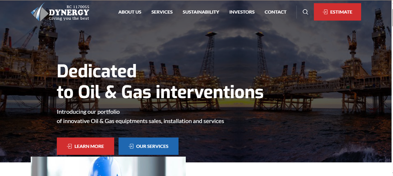 Dynergy Limited - Engineering and construction company website